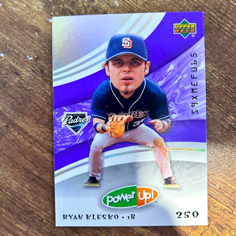 Upper Deck Power Up! Ryan Klesko Trading Card - Purple and Blue